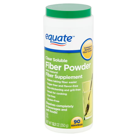 Equate Clear Soluble Fiber Powder, 12.3 oz - 681131027113