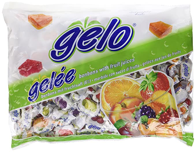  Gelo Assorted Kosher Bonbons with Fruit Juices (Large) 1 Kg  - 682063207895