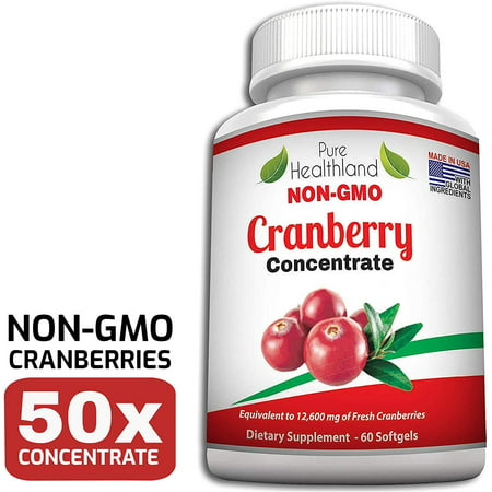 NON GMO Cranberry Concentrate Supplement Pills for Urinary Tract Infection UTI. Equal To 12600 mg Fresh Cranberries! Promote Kidney Urinary Bladder Health. No Sugar HIGH POTENCY FREE 2 Day DELIVERY - 682384629260