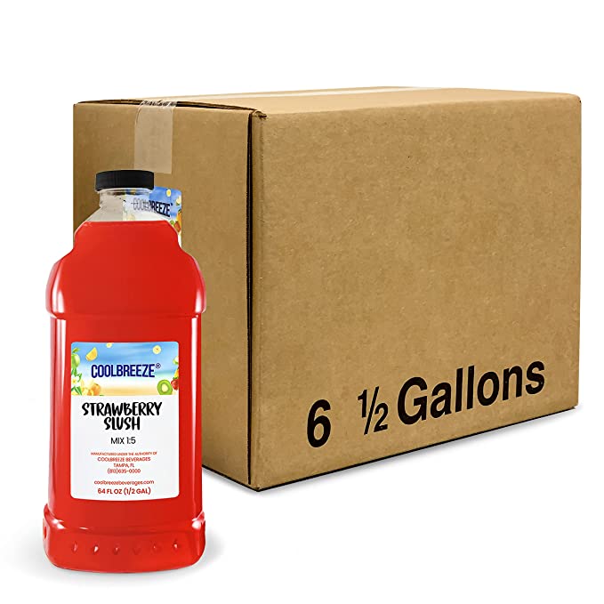 Strawberry Frozen Drink Machine Slush Mix (6 Pack) - 682858372005