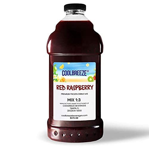  Coolbreeze Beverages Ready to Use Premium Frozen Slush Drink Mix - Red Raspberry - 1/2 Gal  - 682858372135