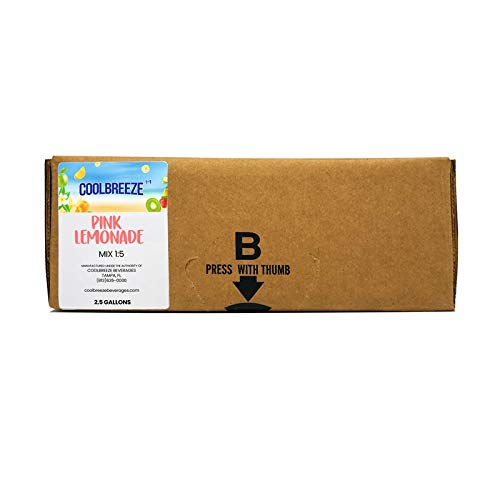 Coolbreeze Beverages 2.5 Gallon Bag-In-Box BIB - Shelf Stable, Ready To Use, Flavor Syrup Juice Concentrate - Pink Lemonade - 682858372203