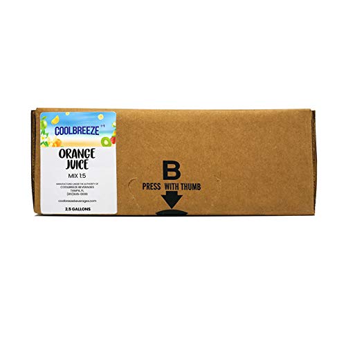 Coolbreeze Beverages Premium Flavor Syrup Juice Concentrate - 2.5 Gallon BIB Bag In Box - Orange Juice - 682858372333