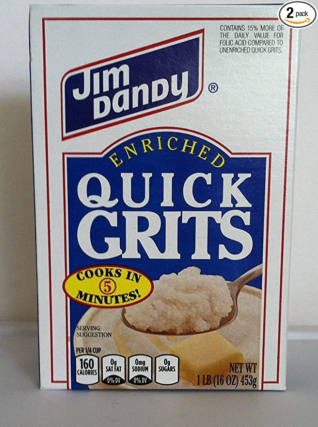Jim Dandy Enriched Quick Grits, 16 Ounce Box (Pack of 2 Boxes, 32 Ounces Total) - 683405292111