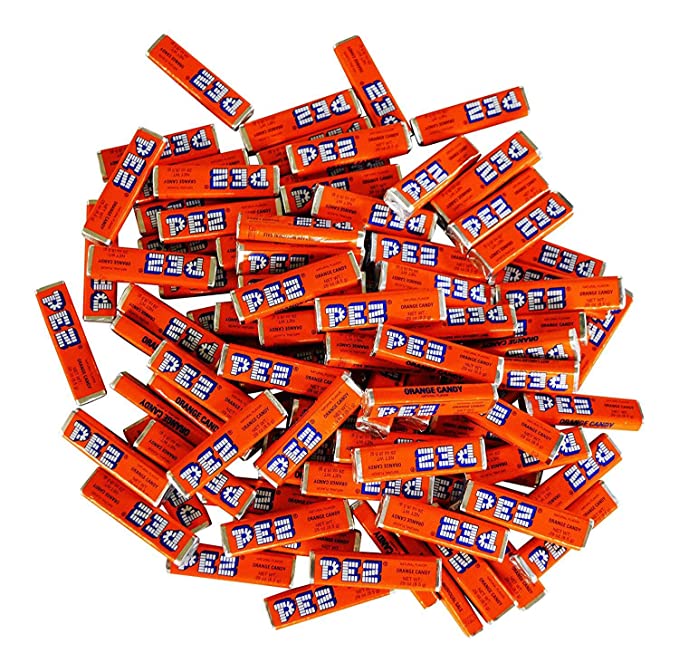  Pez Candy Single Flavor 2 Lb Bulk Bag (Orange) Orange Candy  - 683405685180
