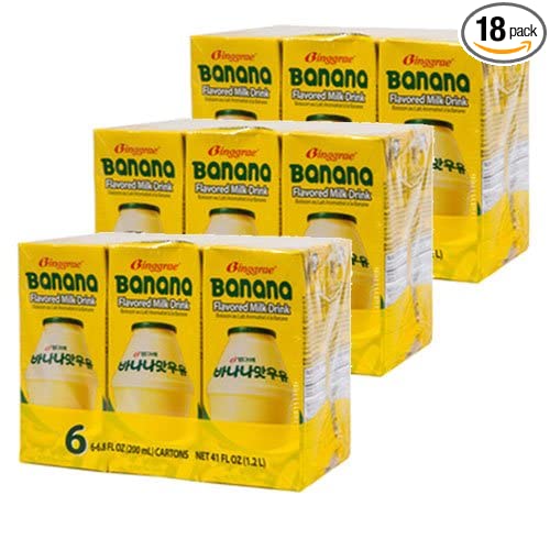 Binggrae Banana Milk 18 Pack 6.8 Fl Oz - 684334677000