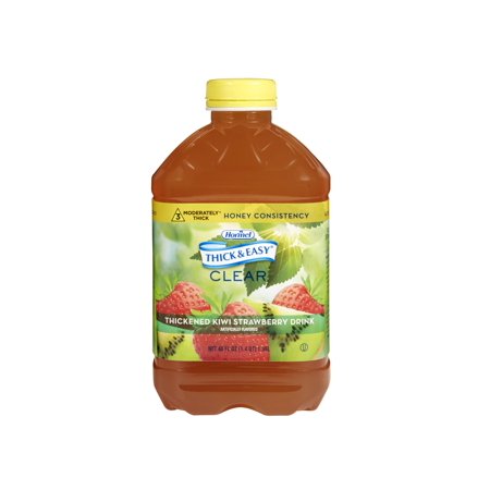 Hormel Food Sales Thickened Beverage Thick & Easy 46 oz. Bottle Kiwi Strawberry Flavor Ready to Use Honey Consistency Case of 6 - 685456475178