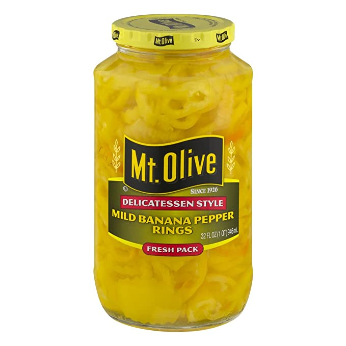  Mt. Olive Delicatessen Style Mild Banana Pepper Rings, 32.0 FL OZ  - 685987070040