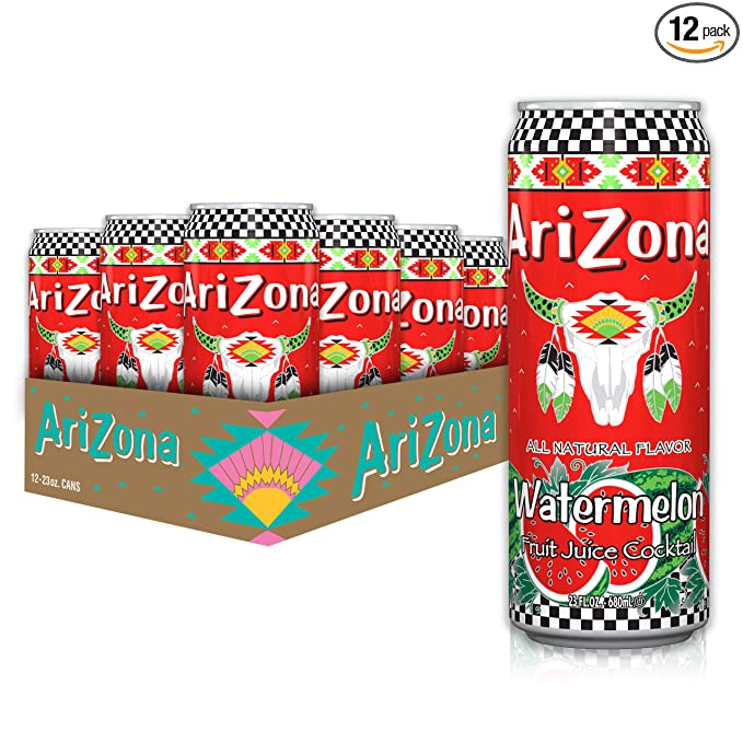  Arizona Watermelon Drink Big Can, 23 Fl Oz x Pack of 12  - 613008720346