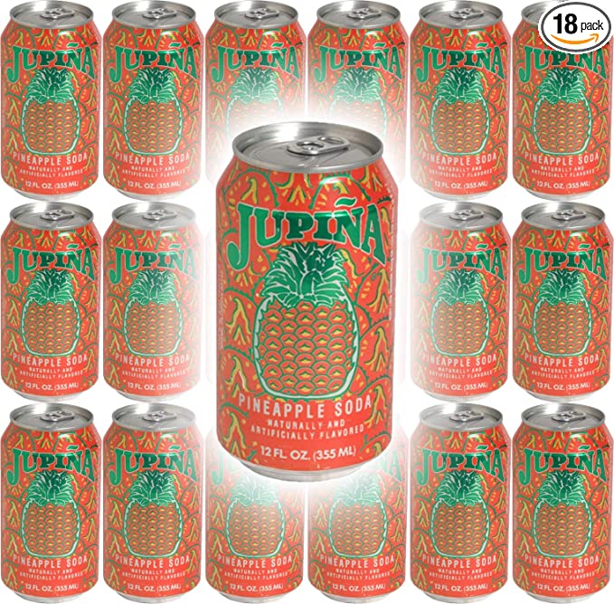  Jupina Pineapple Soda, 12oz Jar (Pack of 18, Total of 218 Oz)  - 685987081794