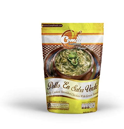 Comal Traditional Foods |Tasty and Flavorful Chicken, beef and pork | Ready-to-eat | Gluten Free | Keto friendly| Mexican food (Shredded Chicken w/ Green Sauce, Pack of 1) - 686175985733