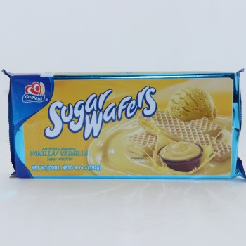 Gamesa Sugar Wafer Vanilla Cookies 6.7 Ounce Plastic Bag - 0686700101287
