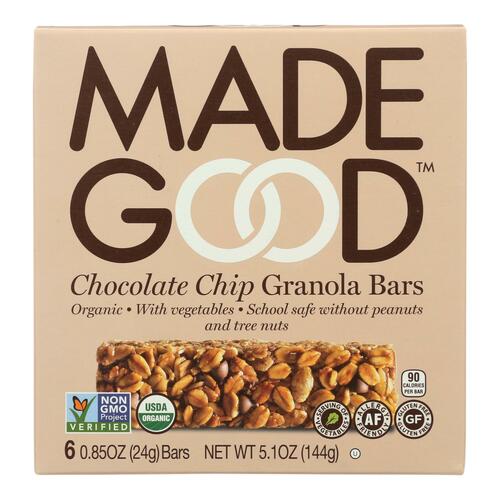 Made Good Granola Bar - Chocolate Chip - Case Of 6 - 5 Oz. - 0687456213057