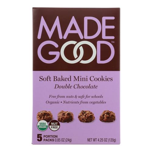 Made Good Soft Baked Mini Cookies - Double Chocolate - Case Of 6 - 4.25 Oz. - 0687456283142
