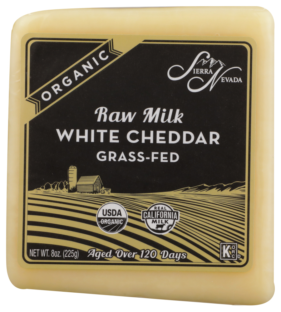 Organic Raw Milk White Cheddar Grass-Fed - organic