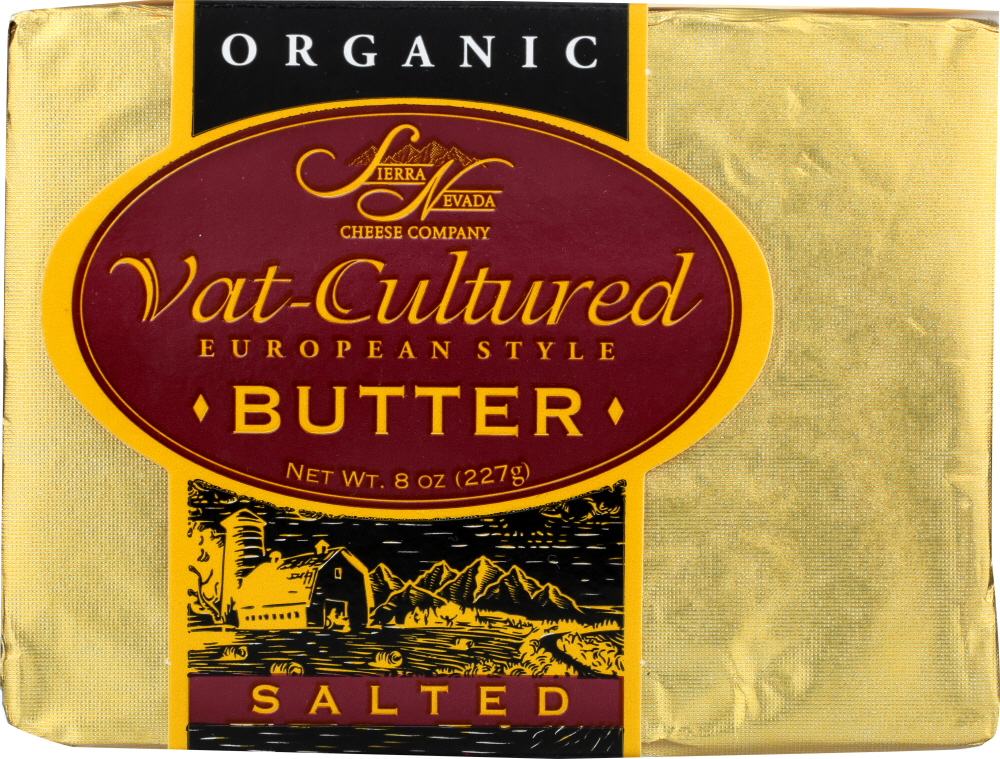 SIERRA NEVADA: Vat-Cultured Organic Salted Butter, 8 oz - 0687652179003