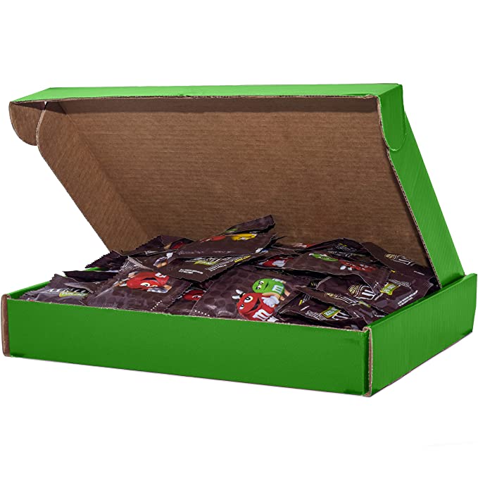  75 oz Milk Chocolate M&M's Candy, 13x10x2 Green Box  - 688397023446