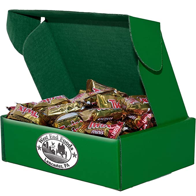  40 oz Bundle Pack of Twix Milk Chocolate Candy, 8x8x3 Green Box  - 688397023613