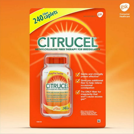 Citrucel Methylcellulose Fiber Therapy For Irregularity - 240 Caplets - 688625393020