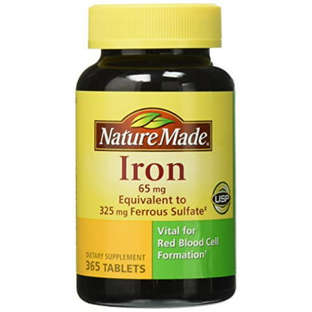 Nature Made Iron 65 mg 365 Tablets - 688625396236