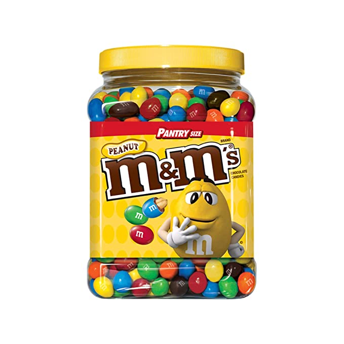An Item Of M&M's Peanut Chocolate Candy Pantry Size plastic Jar (62 Oz.) Pack Of - 688625405471