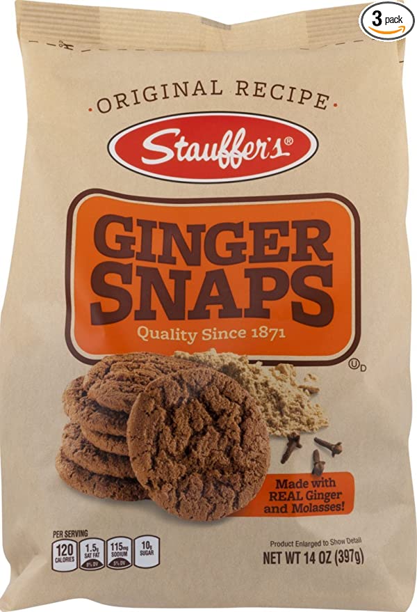  Stauffer's Original Recipe Ginger Snaps 14 oz. Bag (3 Bags)  - 688943365471