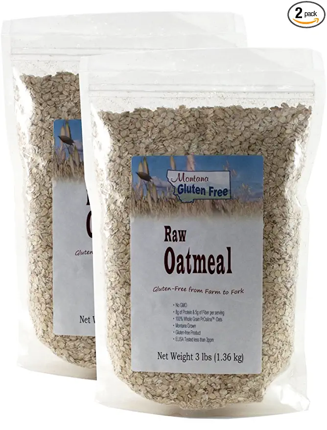  Gluten Free Raw Oatmeal - 2 Pack of 3 Pound Bags - 689076405669