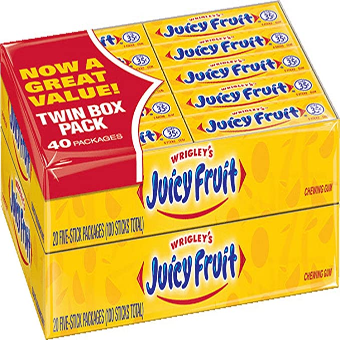  Juicy Fruit Original Bubble Gum (40 pk.) ( Gum that you like most )  - 689139215792