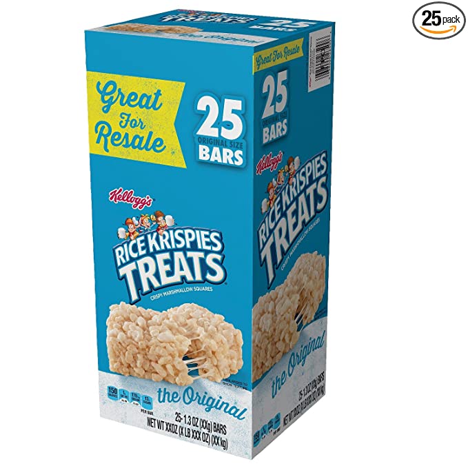  Kellogg's Rice Krispies Treats (1.3 oz. bar, 25 ct.) - 689139216980