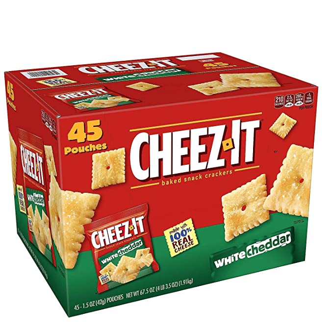  Cheez-It White Cheddar Crackers Snack Packs 1.5 oz. pouches, 45 ct. A1 - 689128712752