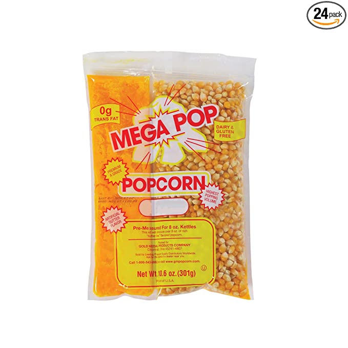  An Item of Gold Medal Mega Pop Popcorn Kit (8 oz, 24 ct.) - Pack of 1 - Bulk Disc - 689139864556