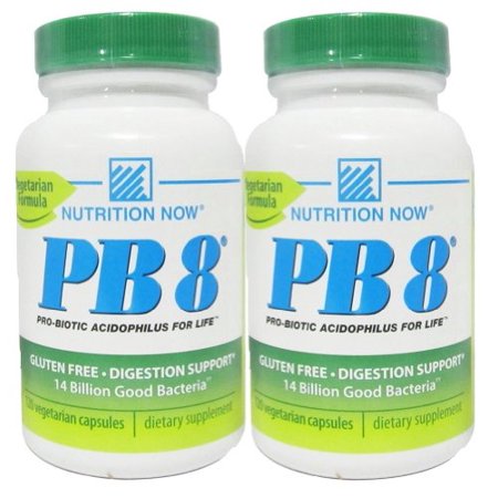 Nutrition Now PB 8 Pro-Biotic Acidophilus For Life Capsules, Vegetarian, 240-Count 120 Servings Gluten-Free - 689342223454