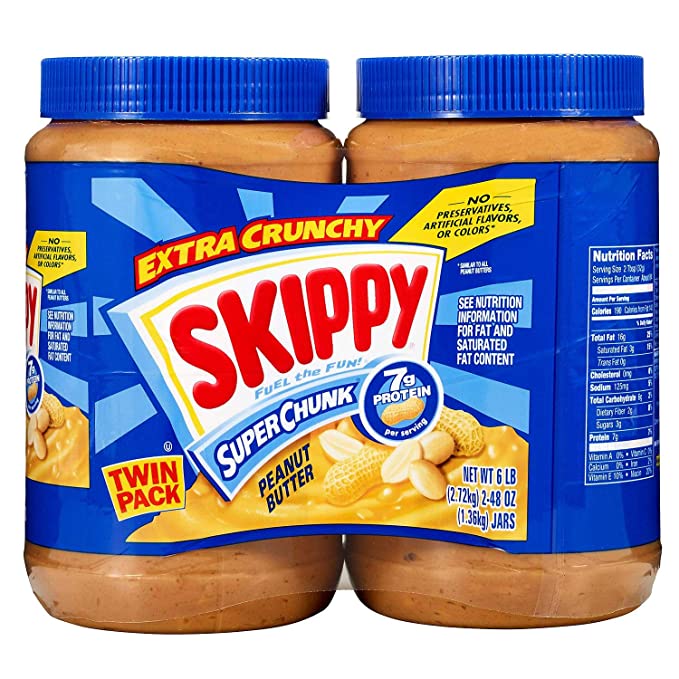 Skippy Super Chunk Peanut Butter (48 oz., 2 pk.) - 689377966333
