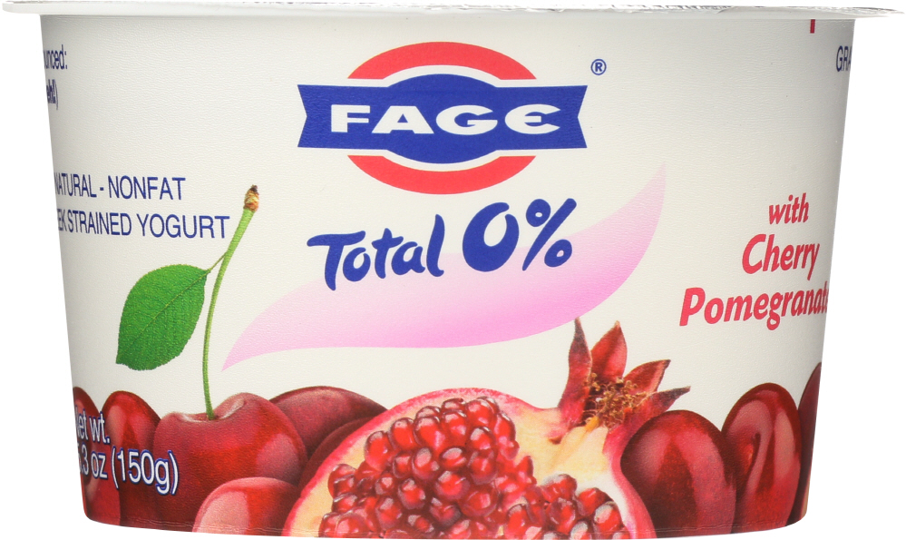 Fage, Total 0% Nonfat Greek Strained Yogurt, Cherry Pomegranate - 689544080237