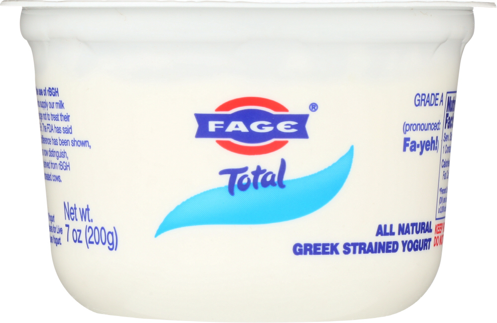 FAGE TOTAL GREEK: 5% Milkfat Plain Yogurt, 7 oz - 0689544080602