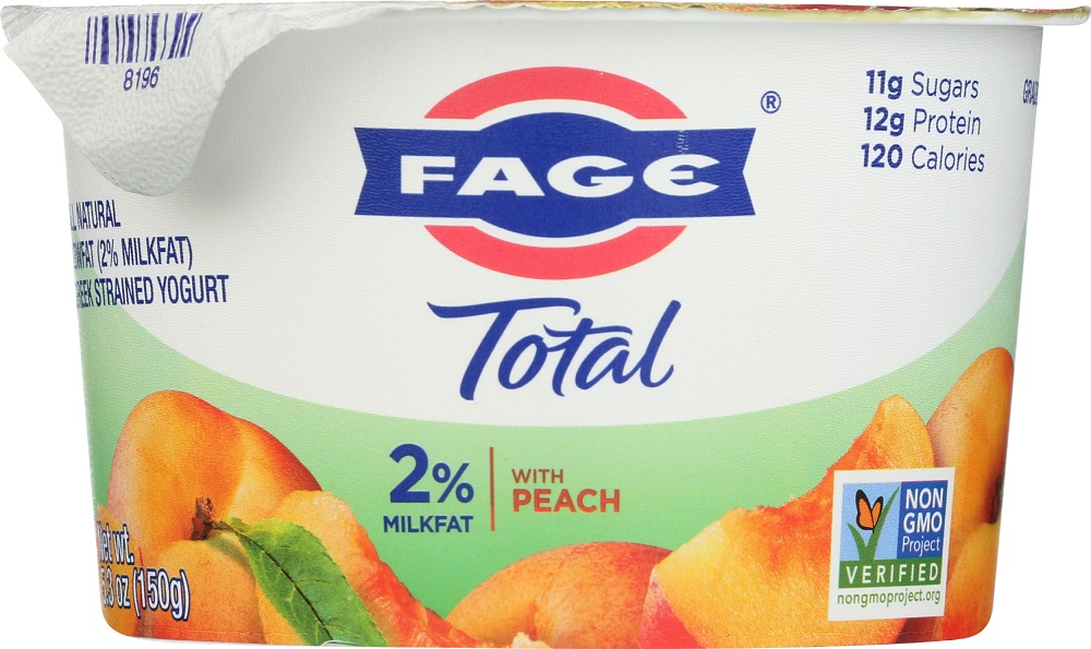FAGE TOTAL GREEK: 2% Peach Greek Strained Yogurt, 5.3 oz - 0689544081968