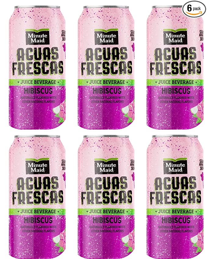 Minute maid Aguas Frescas Hibiscus, 16 fl oz, 6 cabs, total 96 fl oz - 689825636757