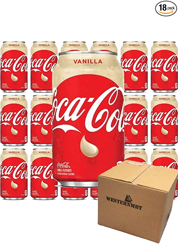  Coca cola vanilla soda , 12 fl oz, 18 cans  - 689825636832