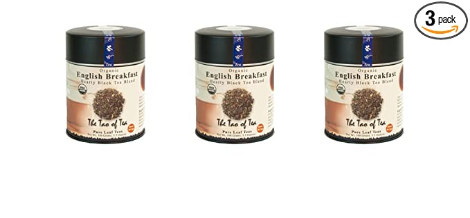  The Tao of Tea, English Breakfast Black Tea, Loose Leaf, 3.5-Ounce Tins (Pack of 3)  - 689951712257