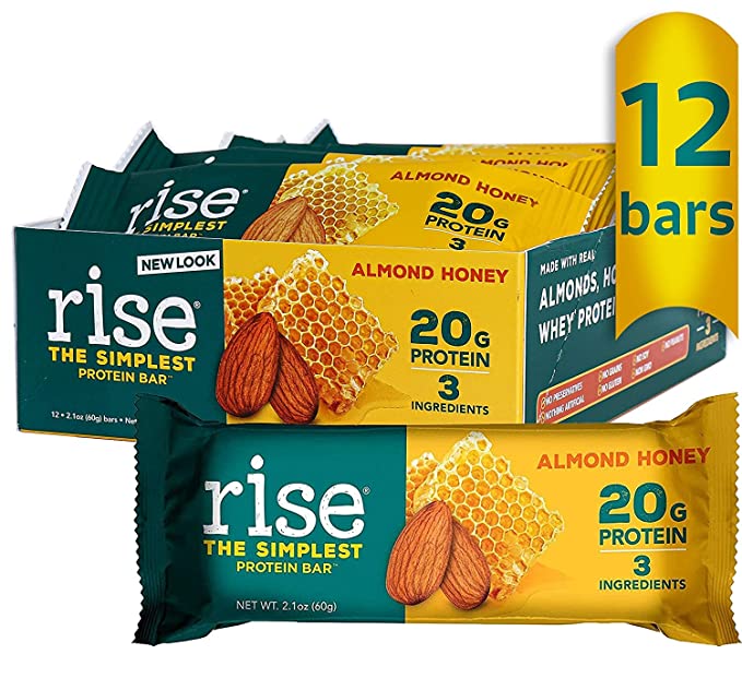  Rise Energy Plus Bar, Almond Honey, 2.1 Ounce (Pack of 12)  - 690819308130