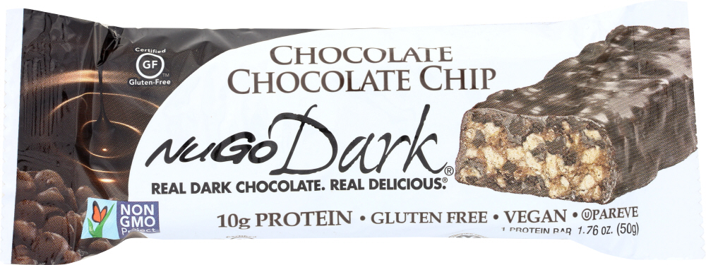 NUGO: Dark Chocolate Chocolate Chip Nutrition Bar, 1.76 oz - 0691535521018