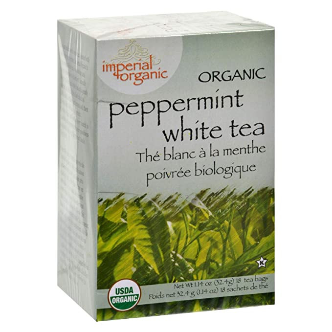 100% Organic Peppermint White Tea 18 Bag(S) - 879792000044