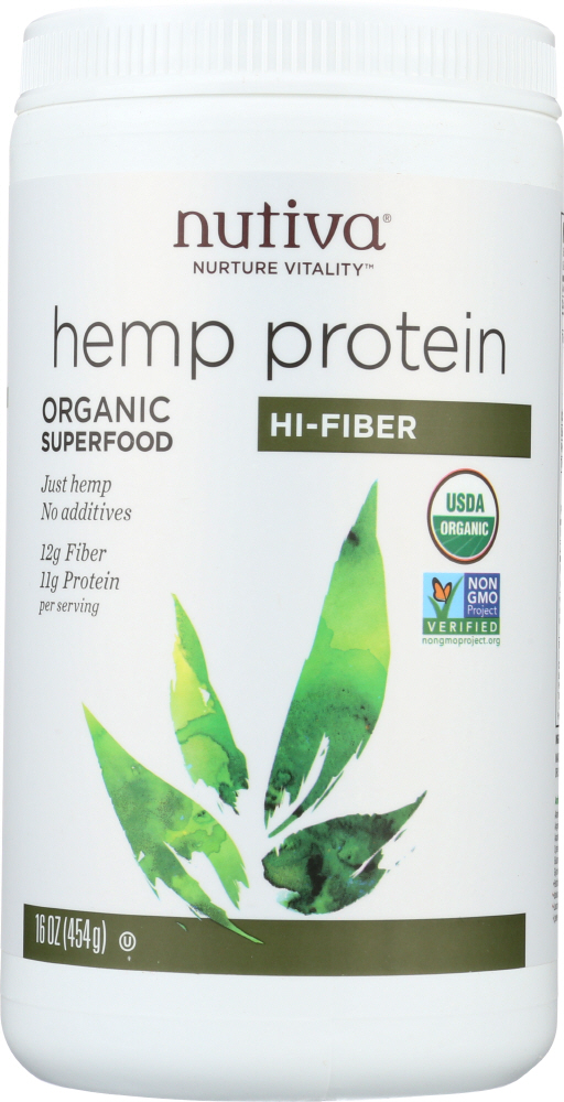 Nutiva Organic Hemp Protein Hi-fiber - 16 Oz - 692752100055