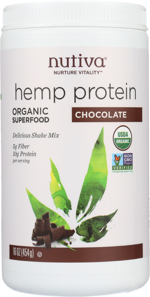 Nutiva Organic Hemp Shake Chocolate - 16 Oz - 692752100062