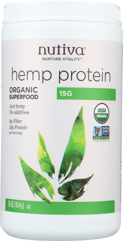 NUTIVA: Organic Superfood Hemp Protein 15 G, 16 oz - 0692752100123