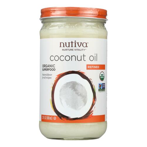 Nutiva Organic Coconut Oil - Refined - Case Of 6 - 23 Fl Oz. - 692752105371