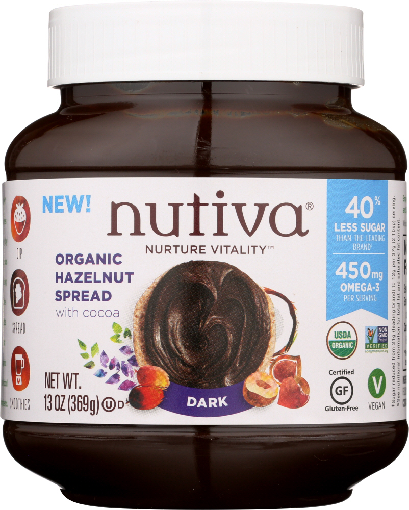 Nutiva, Nurture Vitality, Organic Hazelnut Spread With Cocoa - 692752107474