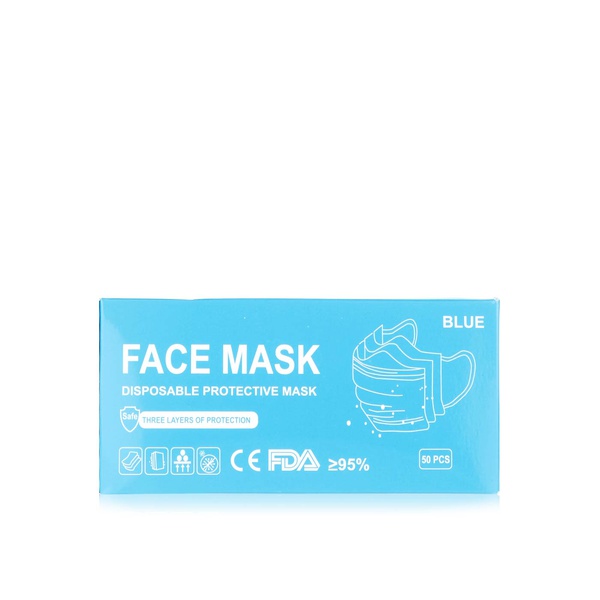 3ply disposable face masks x50 - Waitrose UAE & Partners - 6934377413450