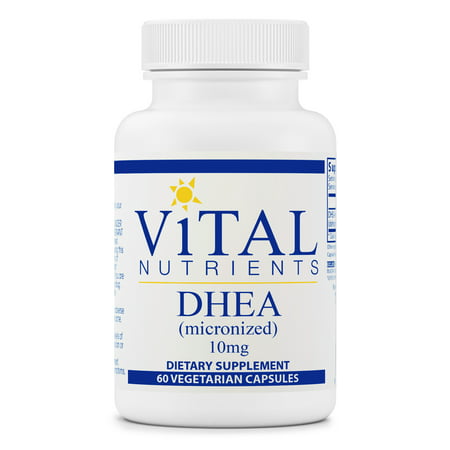 Vital Nutrients - DHEA (Micronized) - Supports Metabolism Hormone Levels and Energy Levels - 60 Vegetarian Capsules per Bottle - 10 mg - 693465409114