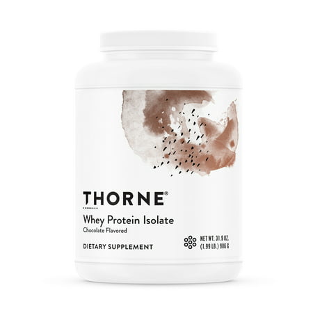 Thorne Research - Whey Protein Isolate - Easy-to-Digest Whey Protein Isolate Powder - NSF Certified for Sport - Chocolate - 31.9 oz - 693749005674